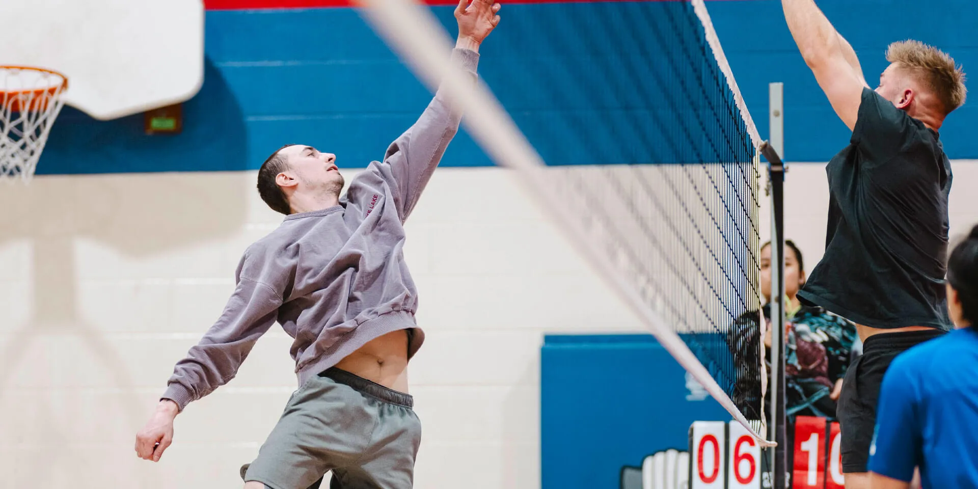 Men's indoor volleyball teams playing in a Mississauga recreational league
